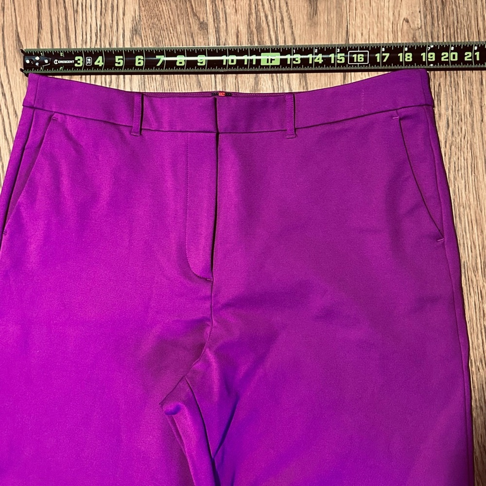 Boden Luxe Magenta Wide-Leg Trouser Pants Fuchsia Magenta • Long Length (16–18L) - Picture 3 of 12